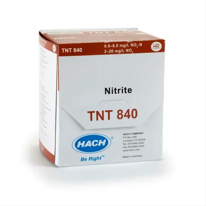 亚硝酸盐试剂 量程:0.6 to 6.0 mg/L NO2-N or 2.0 to 20.0 mg/L NO2- - Hach/哈希