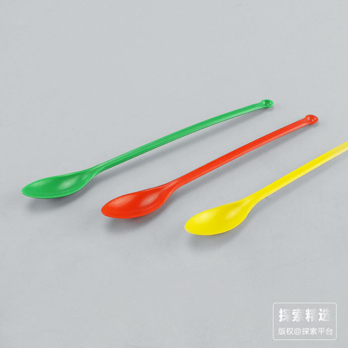 彩色塑料药勺 3支/套（100mm 单头） - 玖梧精选