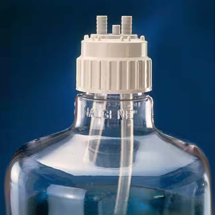 [BPD] 填充/通气盖 白色PP TPE垫圈 TPE端口盖 NALGENE50白金硅胶胶管 瓶盖尺寸83B 胶管内径1/4英寸