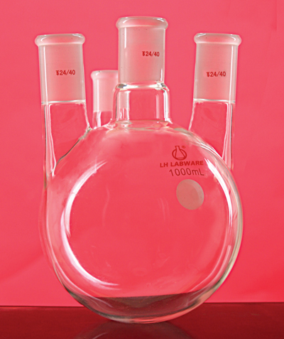 直四口圆底烧瓶 2000ml 24/40 19/26 19/26 19/26 - 联华