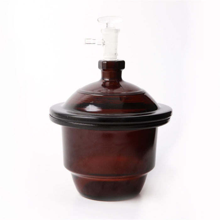 棕色真空干燥器 300mm 附瓷板，内含真空塞