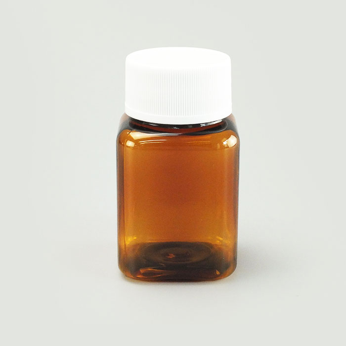聚脂固体瓶PET 方瓶 80mL 茶色 +盖子 - ACESUN艾斯琳