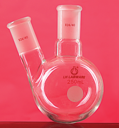 斜二口圆底烧瓶 100ml 24/40 19/26 - 联华