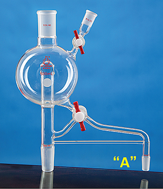 双四氟溶剂蒸馏头带出液口 1000ml/24#24#14#