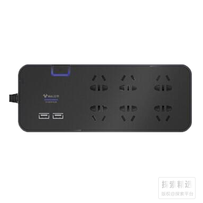 接线板 6位3米 抗7大电涌损伤 双USB接口 公牛(BULL)