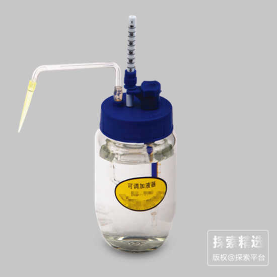 可调玻璃加液器 0.5-5ml 透明瓶300ml