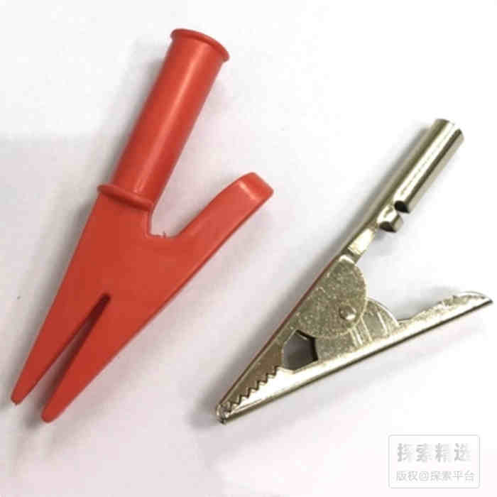 插孔纯铜中号鳄鱼夹 4mm 红色
