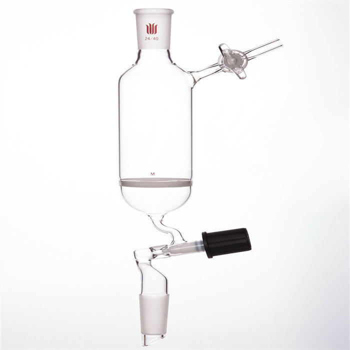 滴液过滤漏斗 具4mm高真空阀 内磨口：24/40，200ml - 欣维尔