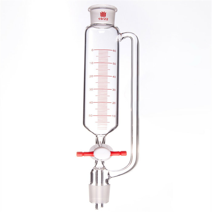 精细可调式带刻度恒压滴液漏斗 磨口:19/22,节门孔径:2mm,60ml