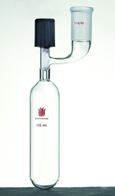 溶剂储存瓶（SCHLENK) 具内磨口 14/20 350ml 8mm高真空阀