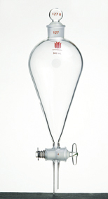 具玻璃塞分液漏斗 上磨口：16#，玻璃节门：2mm，60ml - 欣维尔
