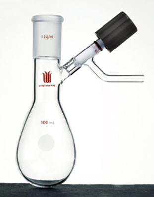 反应茄瓶 磨口:24/40 50ml 高真空阀