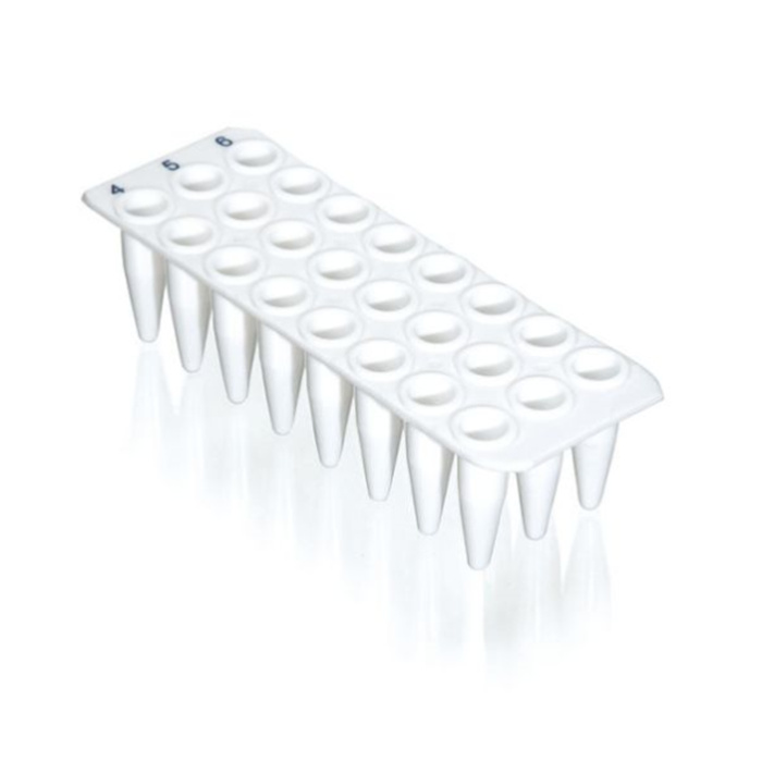 24孔PCR板 0.2ml PP材质 无裙边 白色 用于qPCR - Brand/普兰德