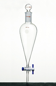 具玻璃塞分液漏斗 上磨口：16#，四氟节门：2 mm，60ml - 欣维尔