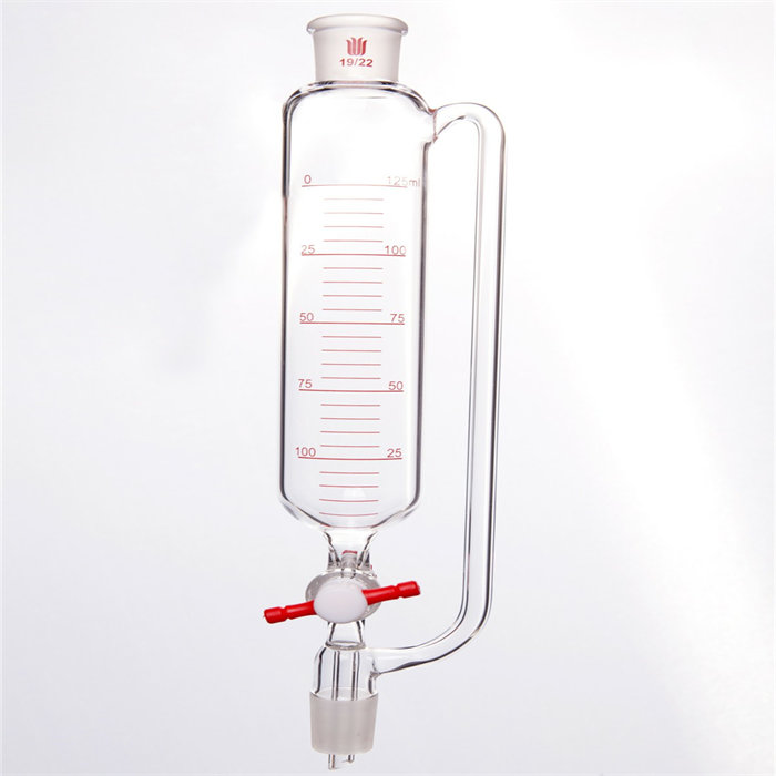带刻度恒压滴液漏斗 四氟节门，磨口：19/22，125ml - 欣维尔