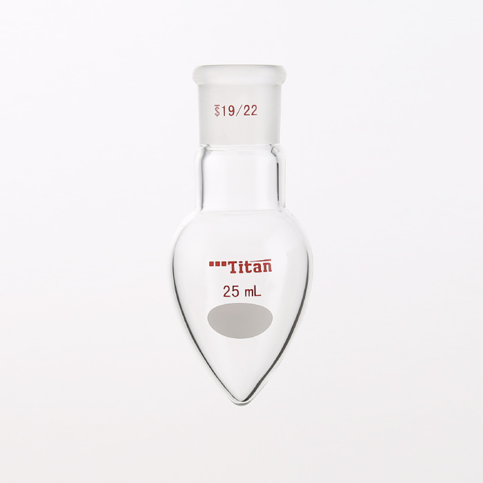 厚壁鸡心磨口烧瓶 高强度，脖加长：15mm，磨口：19/22，25ml 特优级 爆款 - ACESUN艾斯琳