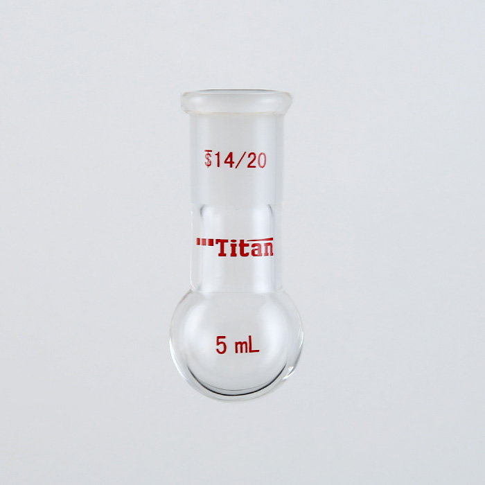 单颈圆底球瓶 厚壁高强度，磨口：14/20，5ml 特优级 - ACESUN艾斯琳