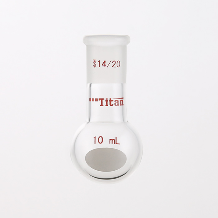 单颈圆底球瓶 厚壁高强度，磨口：14/20，10ml 特优级 爆款 - ACESUN艾斯琳