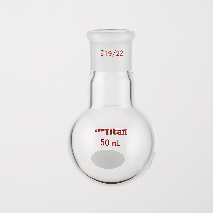 单颈圆底球瓶 厚壁高强度，磨口：19/22，50ml 特优级 爆款 - ACESUN艾斯琳