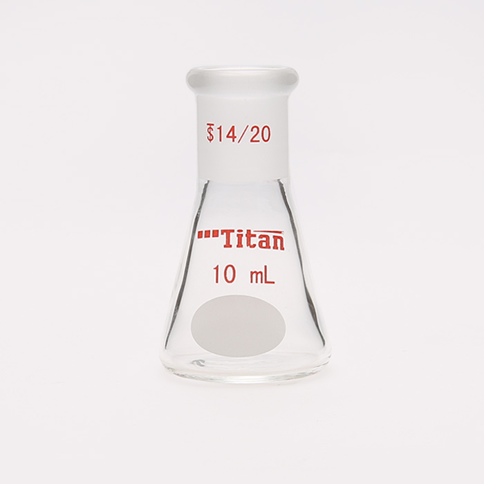 具磨口三角瓶 厚壁高强度 磨口：14/20 10ml 特优级 - ACESUN艾斯琳
