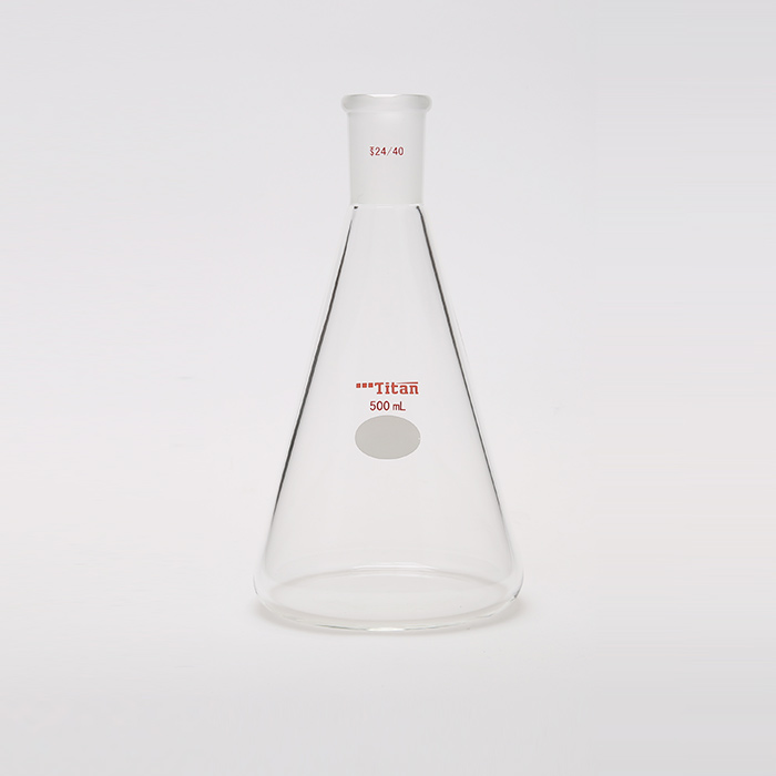 具磨口三角瓶 厚壁高强度 磨口:24/40 500ml 特优级 爆款