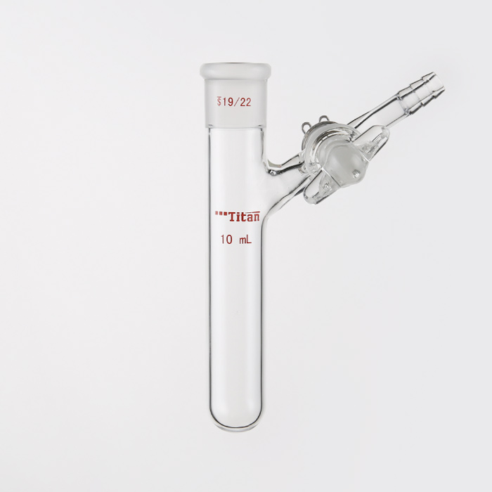 反应管 具2mm玻璃节门,磨口:19/22,10ml 特优级 爆款