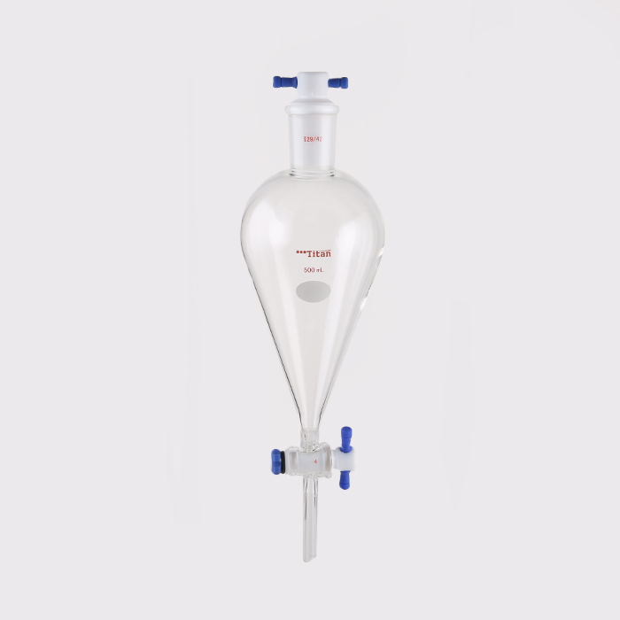 具四氟塞分液漏斗 上磨口：29/42，四氟节门：4 mm，500ml 特优级 - ACESUN艾斯琳