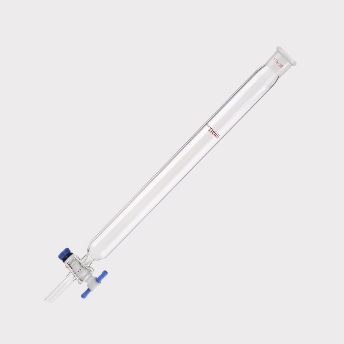 闪式层析柱 外径:26mm,有效长度:254mm,四氟节门孔径:2mm,19/22 特优级