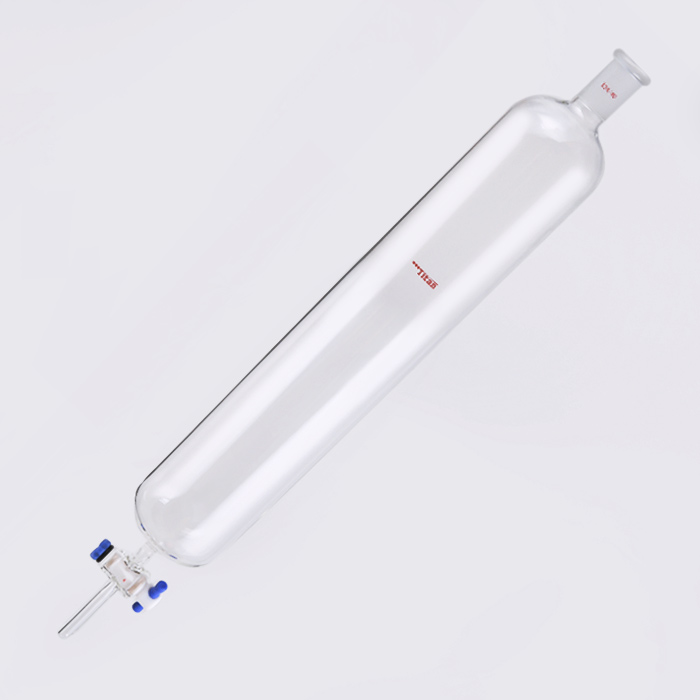 闪式层析柱 外径:80mm,有效长度:610mm,四氟节门孔径:4mm,24/40 特优级