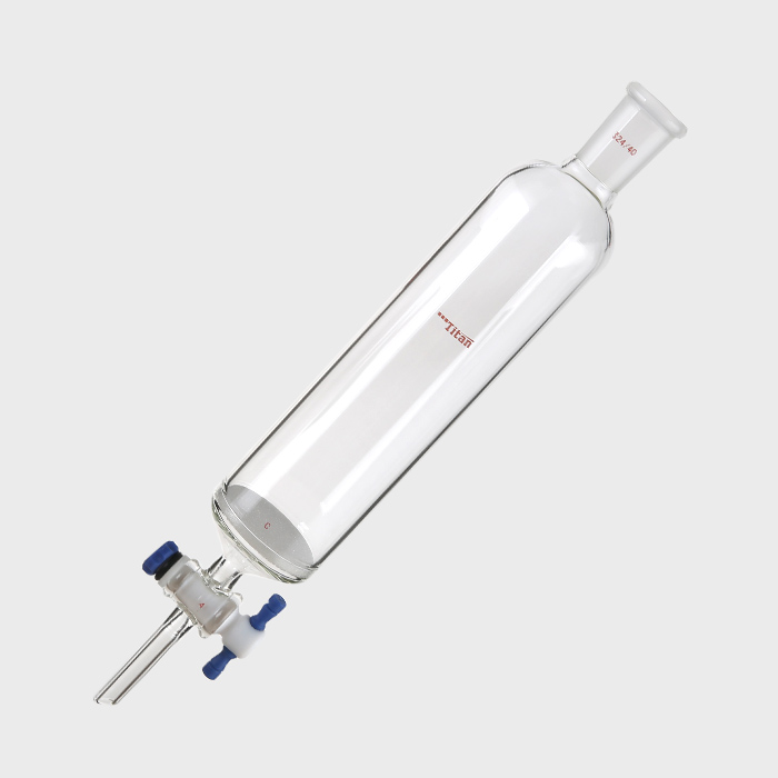 具砂板闪式层析柱 G2砂板，外径：60mm，有效长度：203mm，四氟节门孔径：4mm，24/40 特优级 - ACESUN艾斯琳