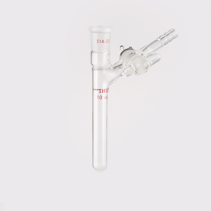 反应管,内磨口14/20,玻璃节门,10ml 特优级 适配加热块:05027317