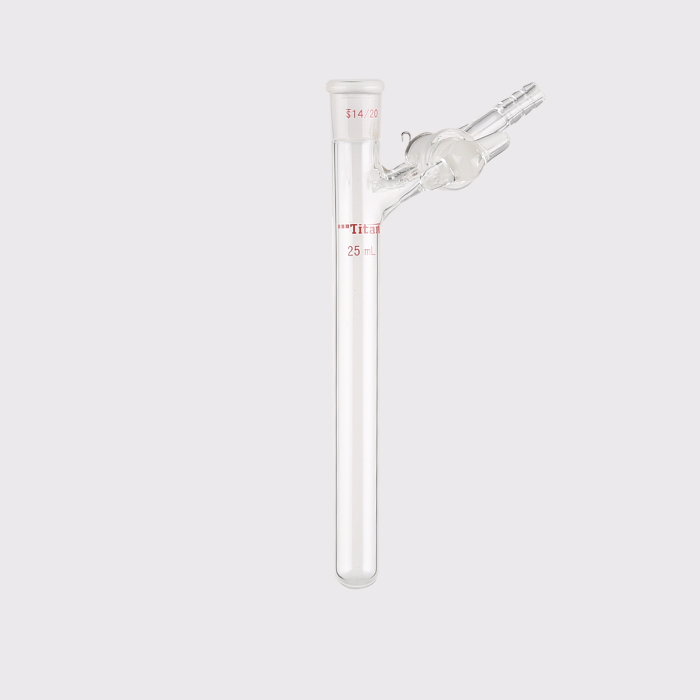 反应管,内磨口14/20,玻璃节门,25ml 特优级 适配加热块:05027318