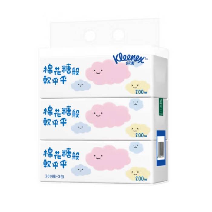 KLEENEX 舒洁红花卡通系列抽取式面纸【Commercial】