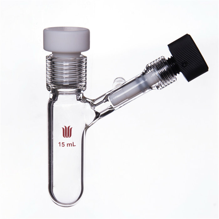 15#内螺纹厚壁耐压瓶一套,15ml,侧支管内螺纹高真空节门