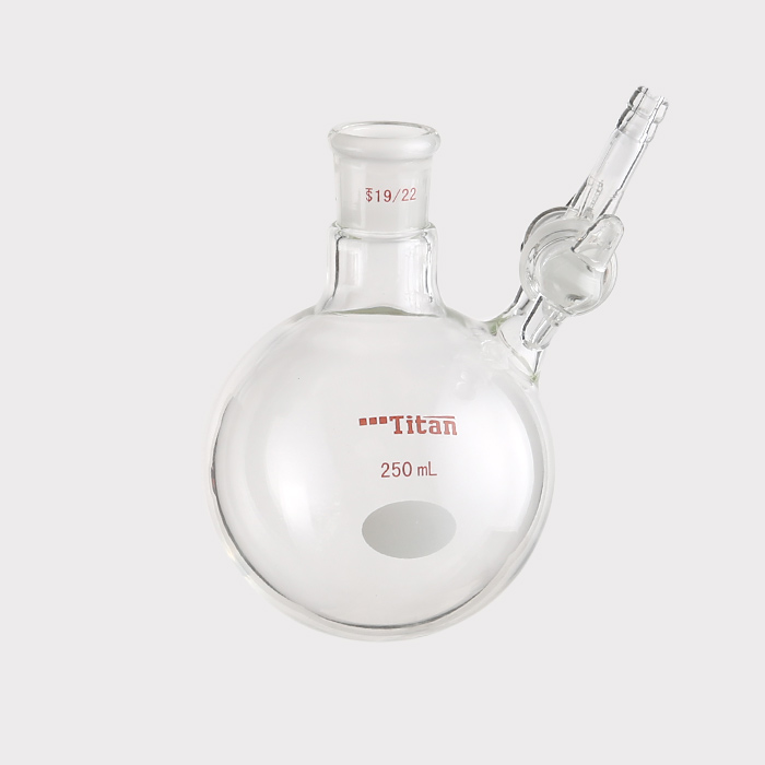 具侧管玻璃节门反应瓶 磨口:19/22,250ml 特优级