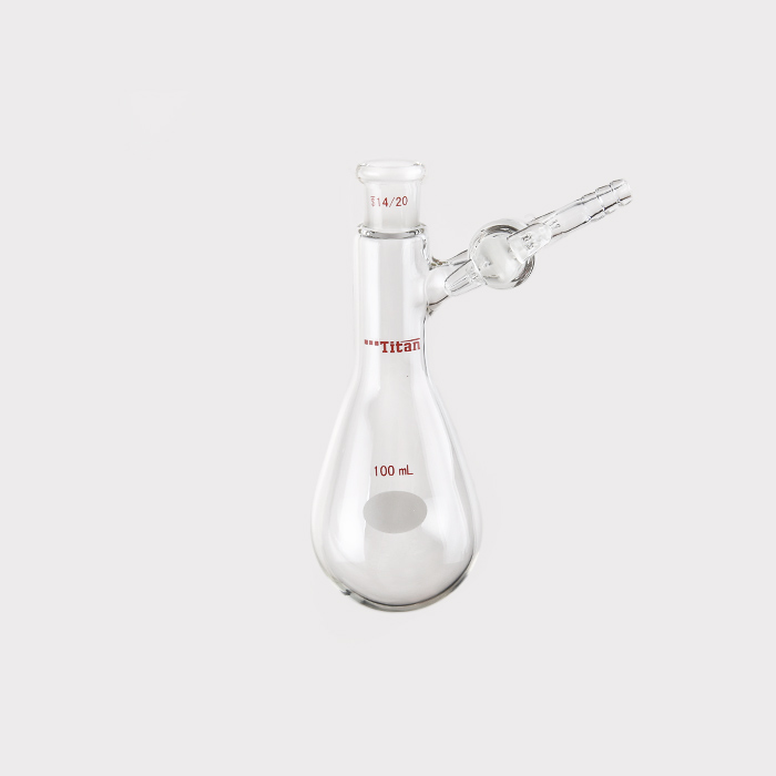 反应茄瓶 具2mm玻璃节门,磨口:14/20,100ml 特优级