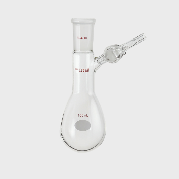 反应茄瓶 具2mm玻璃节门,磨口:24/40,100ml 特优级 爆款