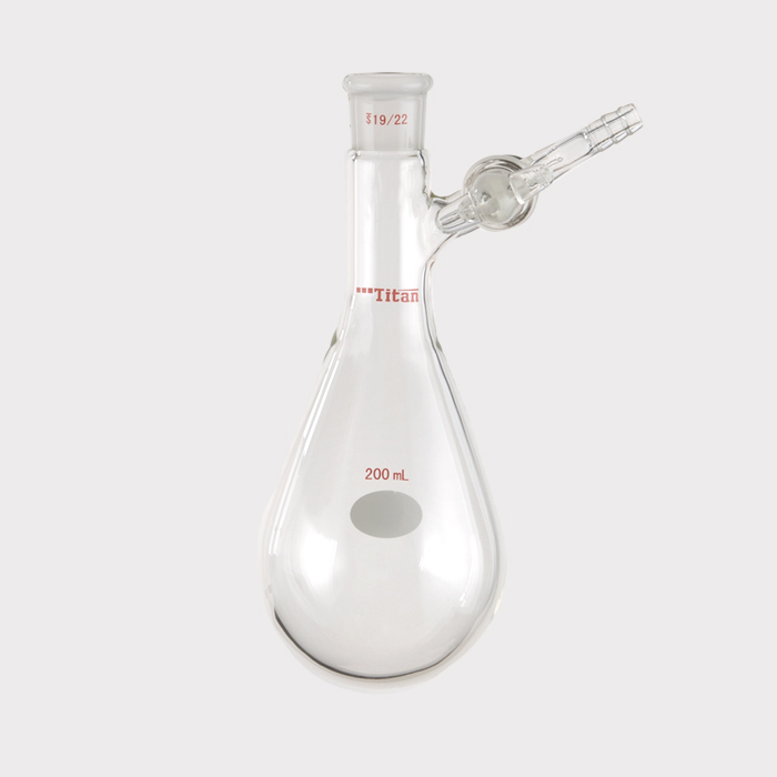 反应茄瓶 具2mm玻璃节门,磨口:19/22,200ml 特优级