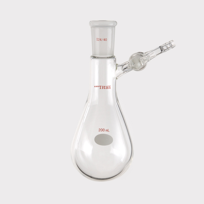 反应茄瓶 具2mm玻璃节门,磨口:24/40,200ml 特优级