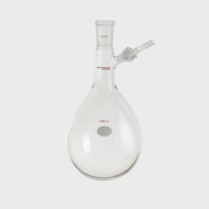 反应茄瓶 具2mm玻璃节门,磨口:24/40,1000ml 特优级
