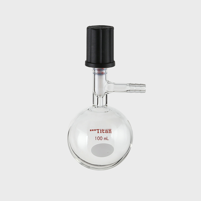具小咀溶剂存储瓶 小咀外径：10mm，高真空阀：0-4mm，100ml 特优级 - ACESUN艾斯琳