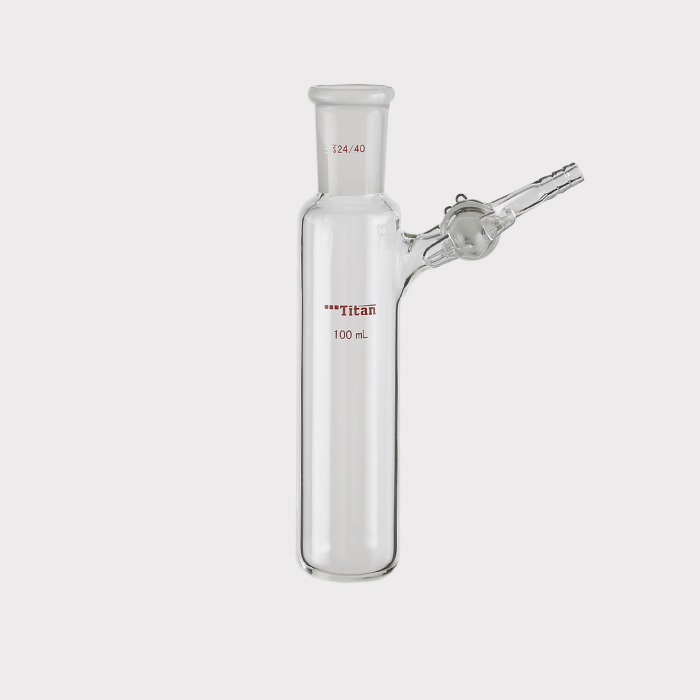 反应管 具2mm玻璃节门,磨口:24/40,100ml 特优级
