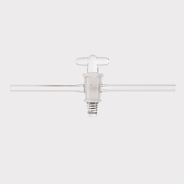 玻璃T型节门 17/40,节门孔径:4mm 特优级