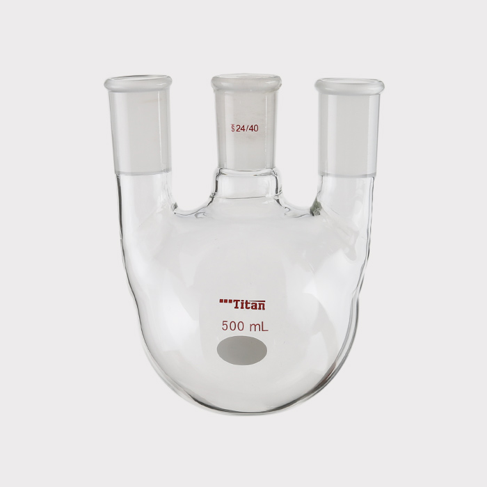 直三口球瓶 厚壁高强度，中间磨口：24/40，侧磨口：24/40，500ml 特优级 爆款 - ACESUN艾斯琳