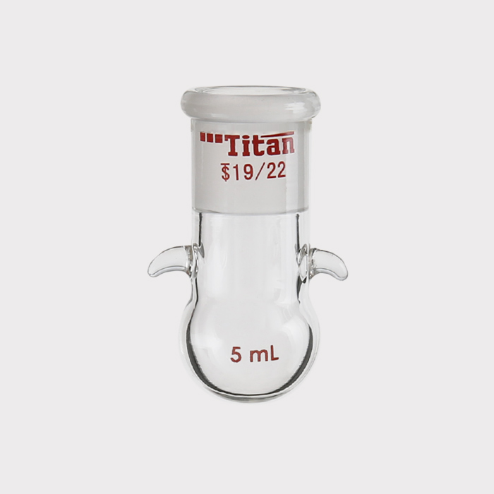 具挂钩圆底烧瓶 磨口：19/22，5ml 特优级 - ACESUN艾斯琳