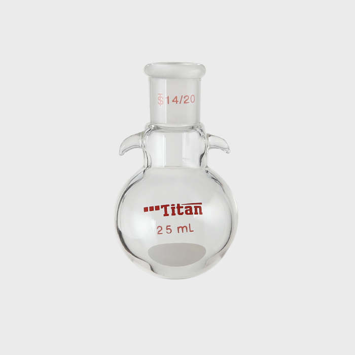 具挂钩圆底烧瓶 磨口：14/20，25ml 特优级 - ACESUN艾斯琳