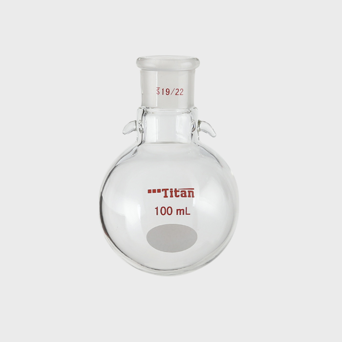 具挂钩圆底烧瓶 磨口:19/22,100ml 特优级