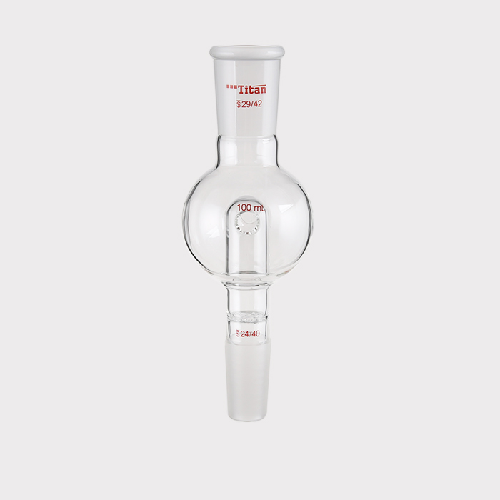 具孔玻板防溅球 上磨口：29/42，下磨口：24/40，100ml 特优级