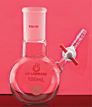 四氟磨口球瓶反应瓶 500ml/24#