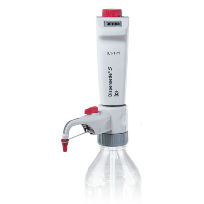 瓶口分液器 Dispensette S 数字可调 DE-M 标志 0.1-1ml 带回流阀